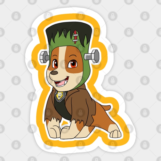 PAW Patrol Halloween Frankenstein Rubble Sticker by kreazea